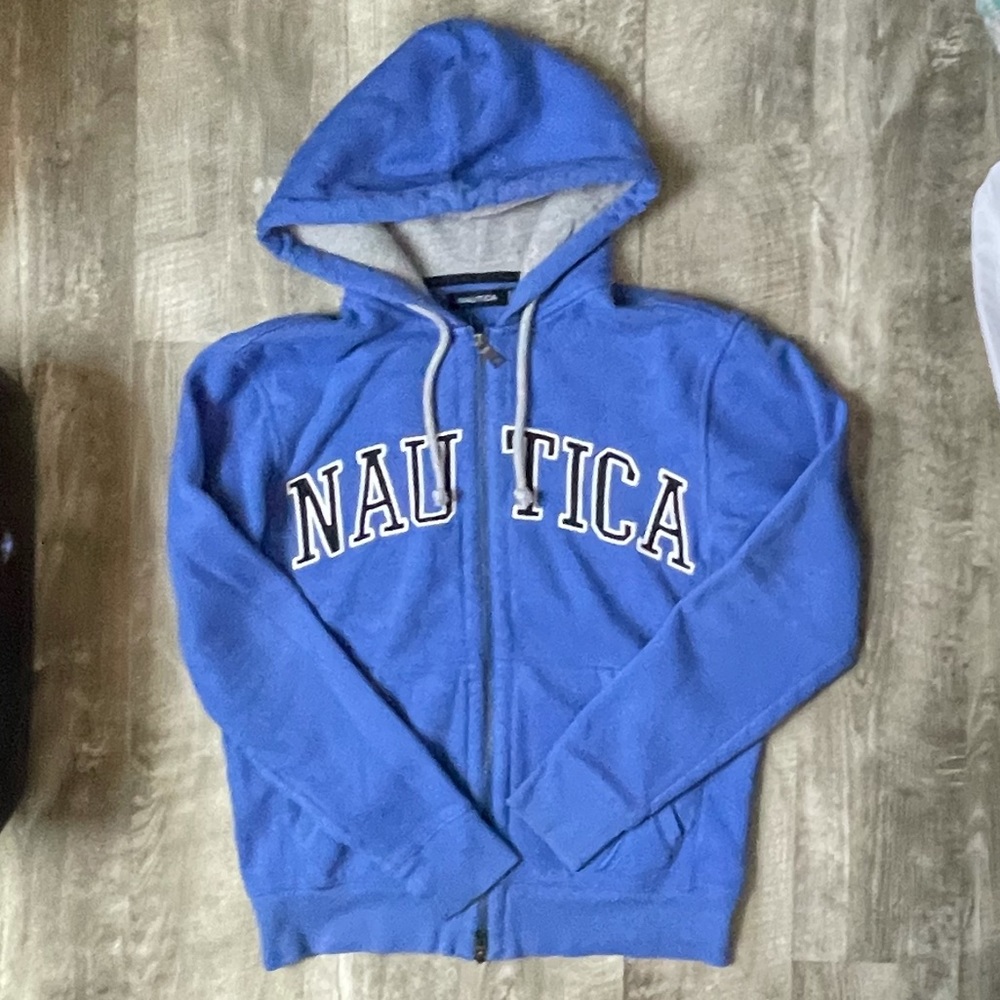 Nautica Blue Hooded Jacket